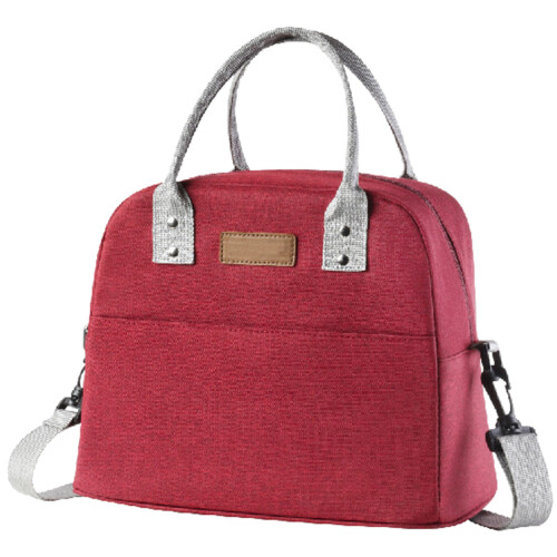 Comfortable Handle Bag for Meals Large Capacity-Wine red