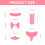Reusable Silicone Forehead Wrinkle Pads 11Piece Set-Dark pink 3