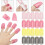 5 Pcs Nails Polish Removers Clips Set Nails-translucent gray 3