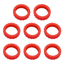 8 stuks kofferwielen beschermhoes vervangende-Rood