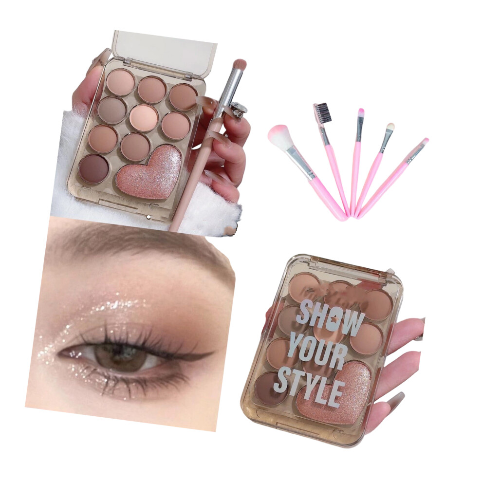 Long Lasting 10 Color Powder Palette Eyeshadow Buildable-01