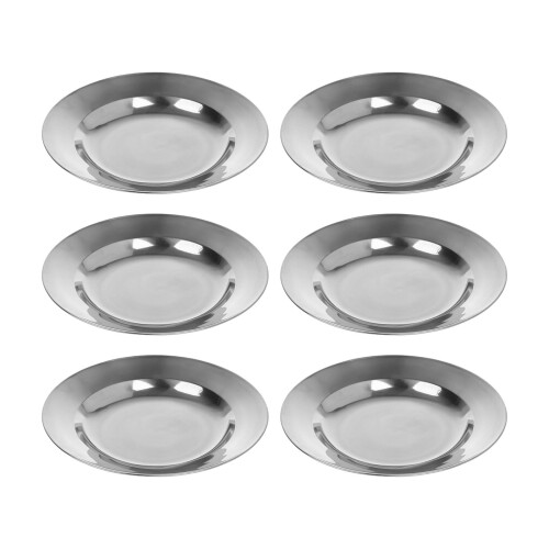 Praktisches Serviertablett aus Stahl, Metalltablett,-16cm
