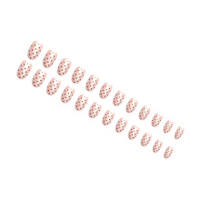 Press on Nail Short Square False Nail with Dots Designs Stick on