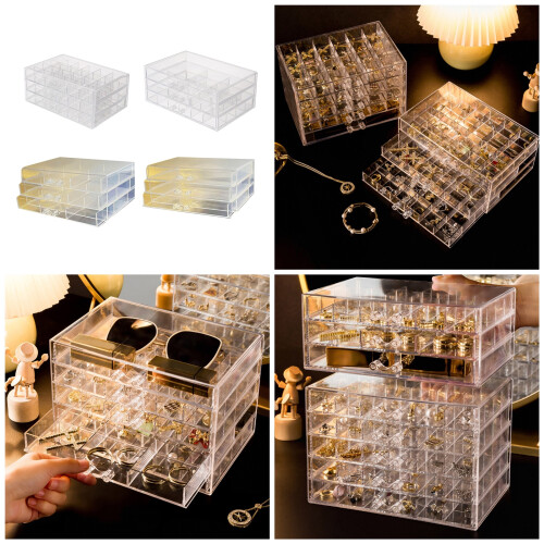 Étui de rangement de bijoux en-Marché vide à trois couches 2