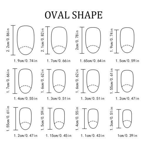 Press on Nail Short Square False Nail with Dots Designs Stick on 2