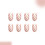 Press on Nail Short Square False Nail with Dots Designs Stick on 5