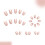 Press on Nail Short Square False Nail with Dots Designs Stick on 6