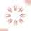 Press on Nail Short Square False Nail with Dots Designs Stick on 4