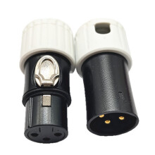 Connecteur de Microphone professionnel mâle femelle 3-Blanc