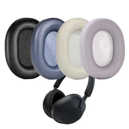 Protein Leather Gaming Headset Earpads Sponge Earmuffs-Blue 2