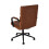 Living And Home Swivel & Height Adjustable Office Chair with High Back, Brown 4