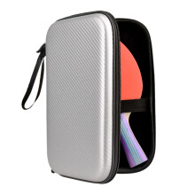 Table Tennis Rackets Storage Case Portable Hard Waterproof Bag Lightweight Ping Pong Paddle Silver