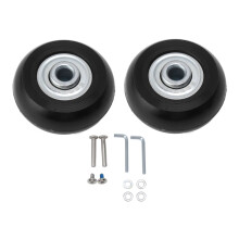 Kit de substituição de rodízios giratórios para carrinho de bagagem. Rodízios silenciosos com rolamento duplo, resistentes ao desgaste,