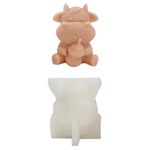 Moules à bougies 3D en Silicone, en forme de vache, pour bovins