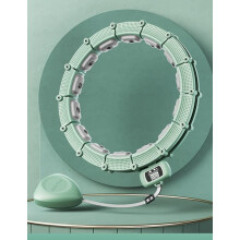 Hula Hoop With Ball, Adjustable Weighted Adult Hoop, Detachable Massage Ring, AutoSpinning, Green