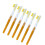 6Pieces Triple Function Eyelashes Grooming Tools Compact-Gold 1