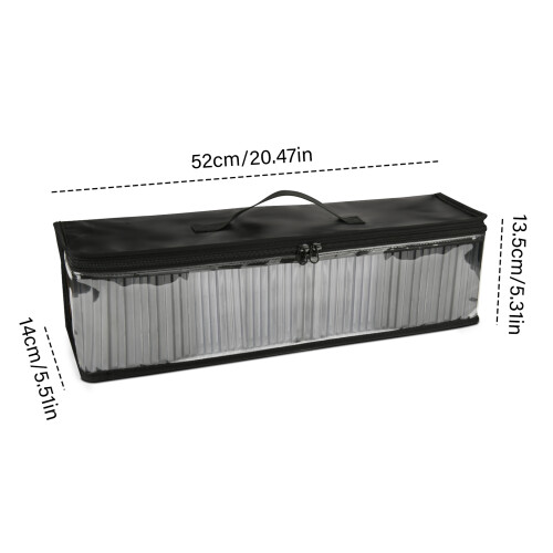 Heavy Duty CDs Organize Pouch Transparent Front Panel Zippered 2