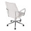 Living And Home Swivel & Height Adjustable Office Chair with High Back, White 3