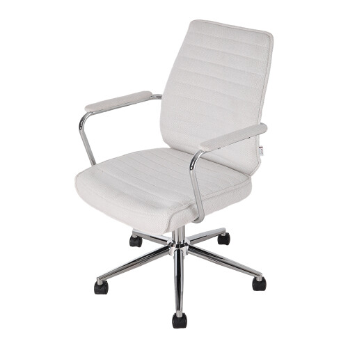 Living And Home Swivel & Height Adjustable Office Chair with High Back, White