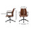 Living And Home Swivel & Height Adjustable Office Chair with High Back, Brown 6