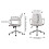 Living And Home Swivel & Height Adjustable Office Chair with High Back, White 6