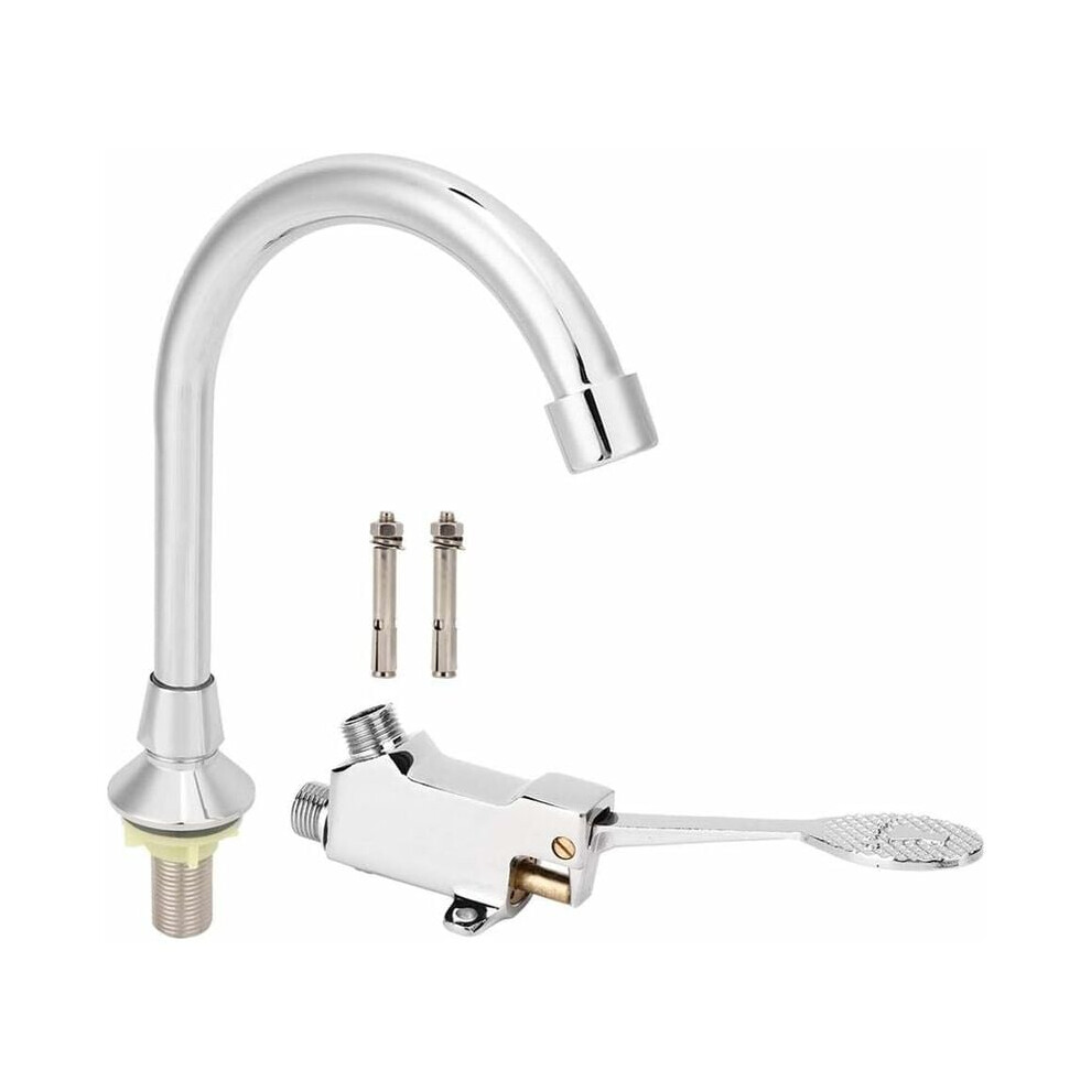 Touchless Foot Control Faucet, Copper Pedal Tap With Abs For Hygienic Operation, Electrolytic Surface For Aesthetic Appeal In Commercial And Residenti 9466005079891