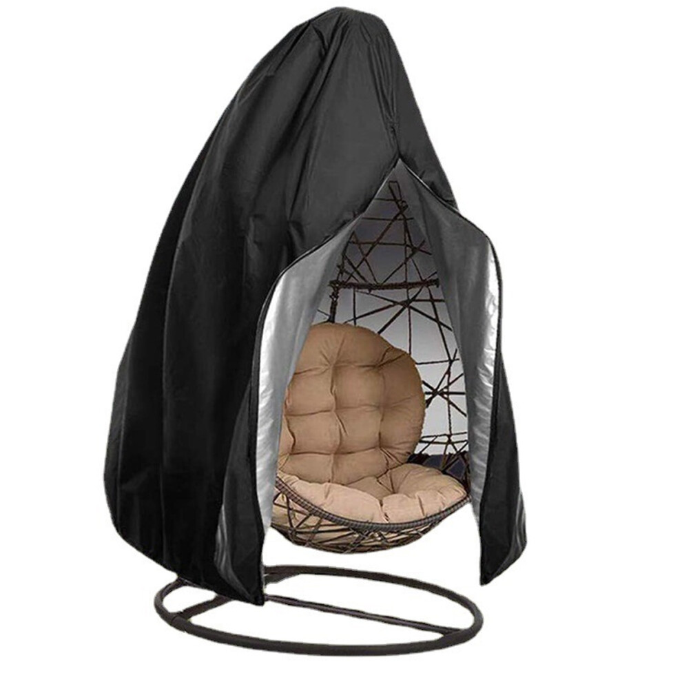Outdoor Hanging Egg Chair Cover With Zipper, Windproof Weather Resistant Swing Chair Protector, Uv Resistant Dustproof Patio Furniture Cover With Adju 9198585683549