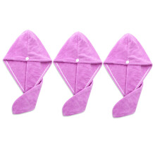 Haartrocknungswickel mit Knopfverschluss, reduziert Haarschäden beim Föhnen, schnelltrocknend, super saugfähige Mikrofaser, für langes, lockiges,