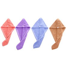 Schnelltrocknendes Haarwickel für Damen und Herren, super saugfähiges Mikrofaserhandtuch mit Knopf und elastischer Schlaufe, sanft zum Haar für