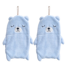 Prosoape de mână suspendate din microfibră, catifea coral, fleece, decorative, cu uscare rapidă, ultra moi, cârlig cu ventuză pentru