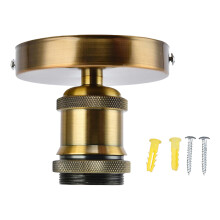 E27 Schroefkop Lichtfitting Vintage Lampvoet-Gouden oude kleur