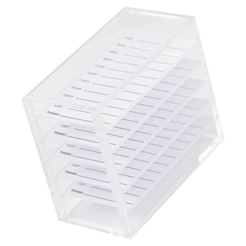 5 Layer Acryl Wimperhouder Case voor Enten Lash Extensions,-Wit