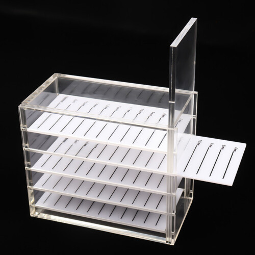 5 Layer Acryl Wimperhouder Case voor Enten Lash Extensions,-Wit 2