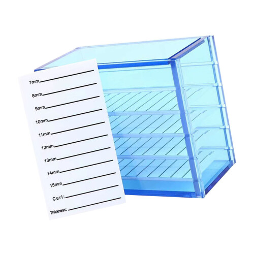 Acryl 5 Layer Clear Wimper Opbergdoos, Make Display-Blauw