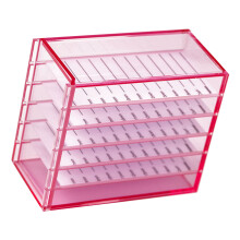 Wimpers Houder Case 5 Layer Acryl Wimper Opbergdoos, Wimper-Roze
