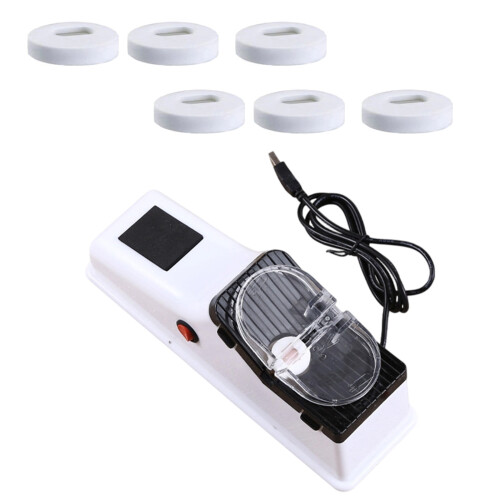 Lightweight ABS Construction Double Sided Blade Sharpener-White