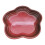 14cm Ceramics Fruit Dish with Elegant Blossoms Pattern-red 1