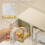 Space Saving Wall Spices Rack-milky silver Three grids 7