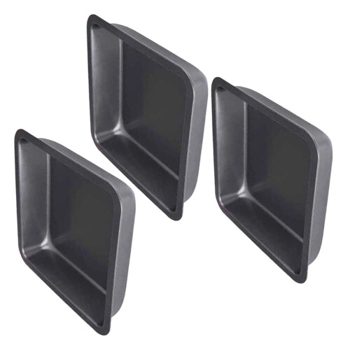 Pack of 3 Versatile Baking Sheet Square-6 inches Black model