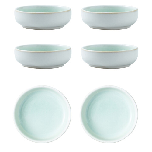 Pack of 6 Small Appetizer Dishes Plate Perfect for-Wanqing