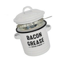Multifunction Condiment Container Enamel Double Ears-White