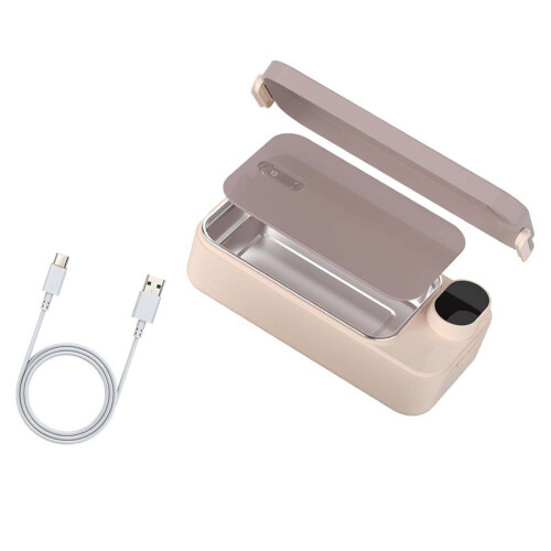 Durability 304 Stainless Steel Heating Lunch Container for-Pink