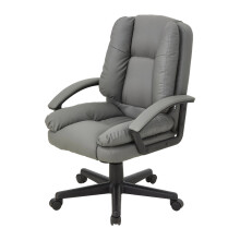 Swivel & Height Adjustable Office Chair with High Back, Grey
