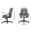 Living And Home Swivel & Height Adjustable Office Chair with High Back, Grey 6