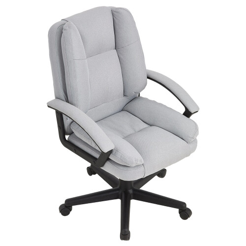 Living And Home Swivel & Height Adjustable Office Chair with High Back, Light Grey 1