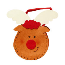 Bolsas de regalo navideñas portátiles, material fiable para un almacenamiento seguro, reutilizables y adornadas con diseños de bolsas de fieltro