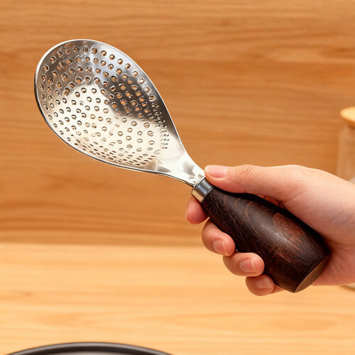 Wooden Handle Rice Spoon Paddle Household-Plastic handle squar 1
