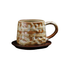 Japanese Style Ceramic Coffee Mug and Saucers-Hammer pattern