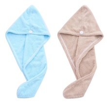 Super saugfähiger, leichter Turban mit Knopfverschluss, schnelltrocknende Haarlösung für den modernen Lebensstil (2er-Pack)