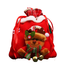 Bolsas de regalo reutilizables con cordón, ideales para guardar dulces o tarjetas navideñas, el material de franela garantiza durabilidad y